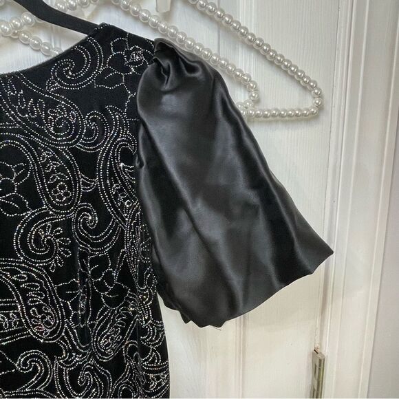 Vintage Black & Silver Dress - Picture 5 of 12